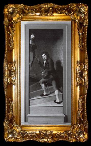 framed  Charles Wilson Peale The Staircase Group, ta009-2